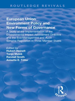 cover image of European Union Environment Policy and New Forms of Governance